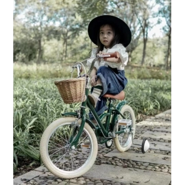  Children's Bicycle Girl 3-6 Years Old Baby Bicycle 16 Inch Japanese Retro Bicycle Auxiliary Wheel Child Stroller