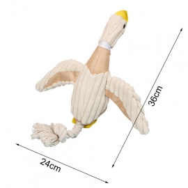 Durable Lightweight Exquisite Cartoon Goose Shape Pet Dog  Sound Toy Pet Accessories Pet Sound Toy Pet Plush Toy